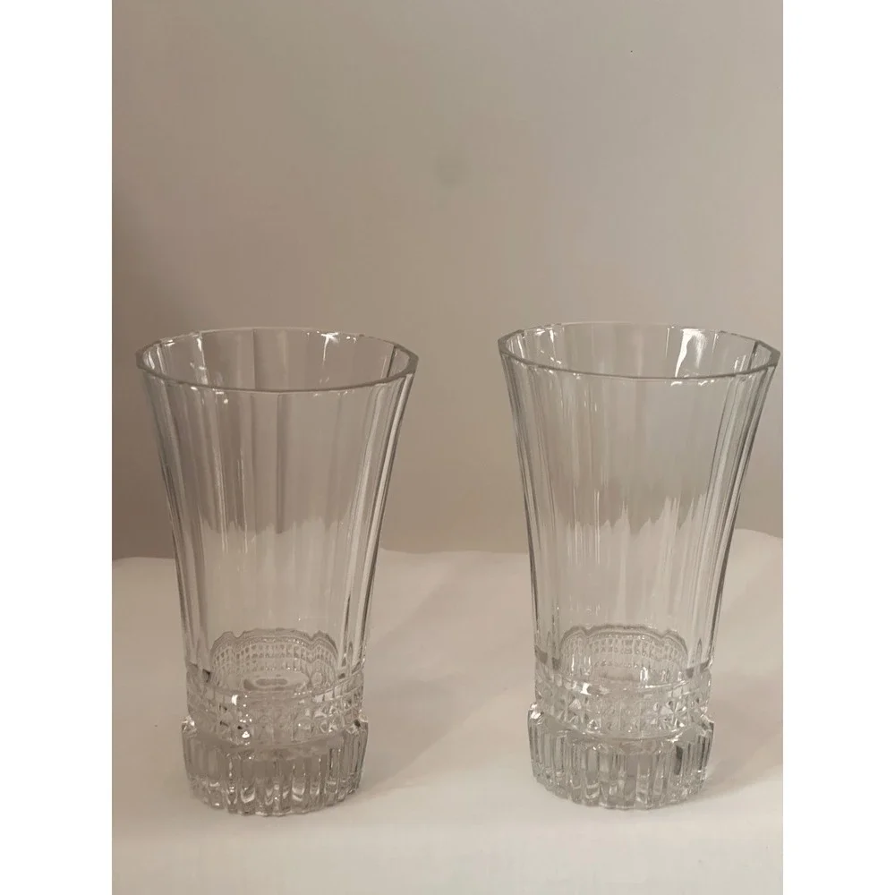 Cristal d'Arques Durand Victoria 2 Water Glasses Lead Cry'stal Clear 6.25‎